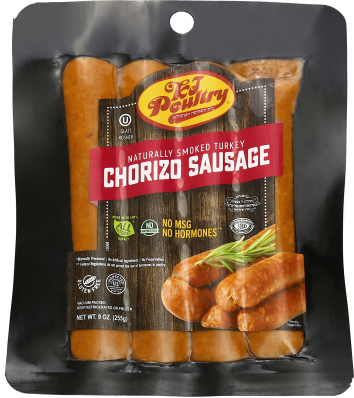 KJ Poultry Kosher Turkey Chorizo Sausage (11308)